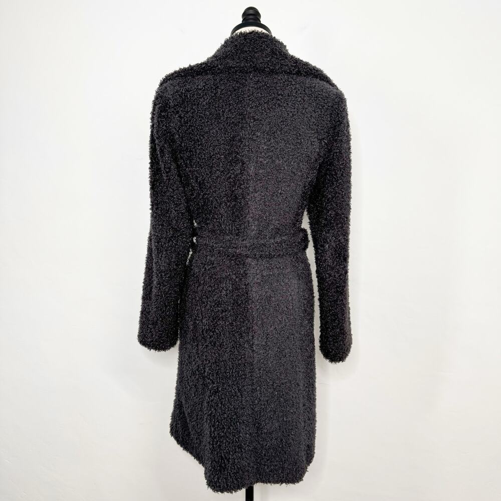Sooki Teddy Wrap Trench Coat Gray Jacket Fuzzy Warm Classic Preppy Winter Size M - Picture 8 of 13